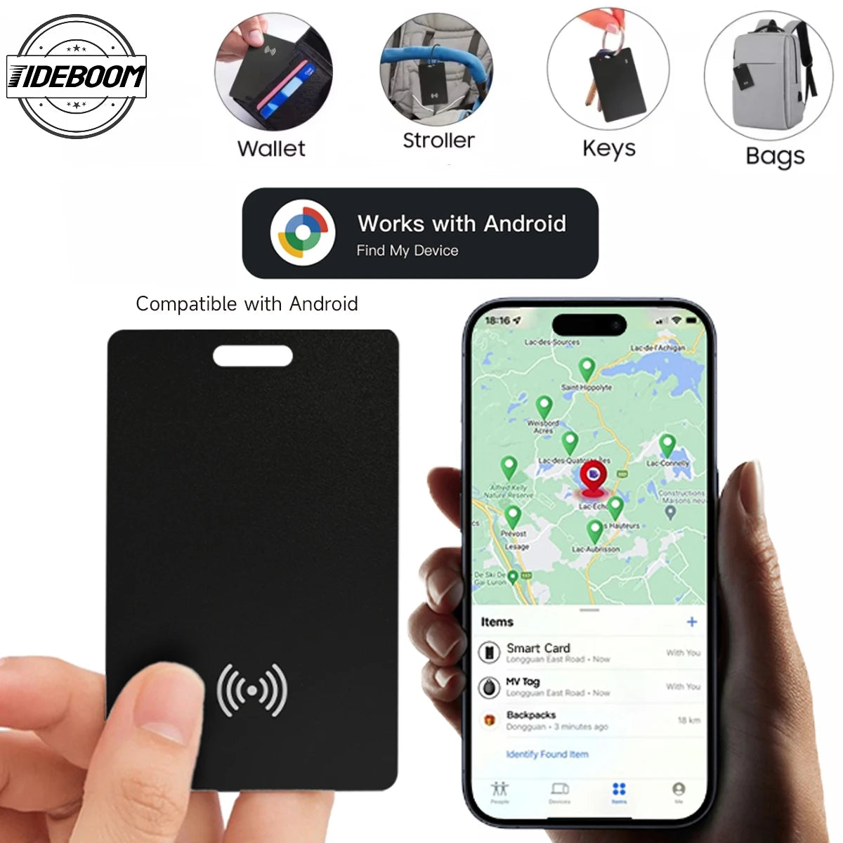 Findmi | כרטיס מעקב חכם לאנדרואיד