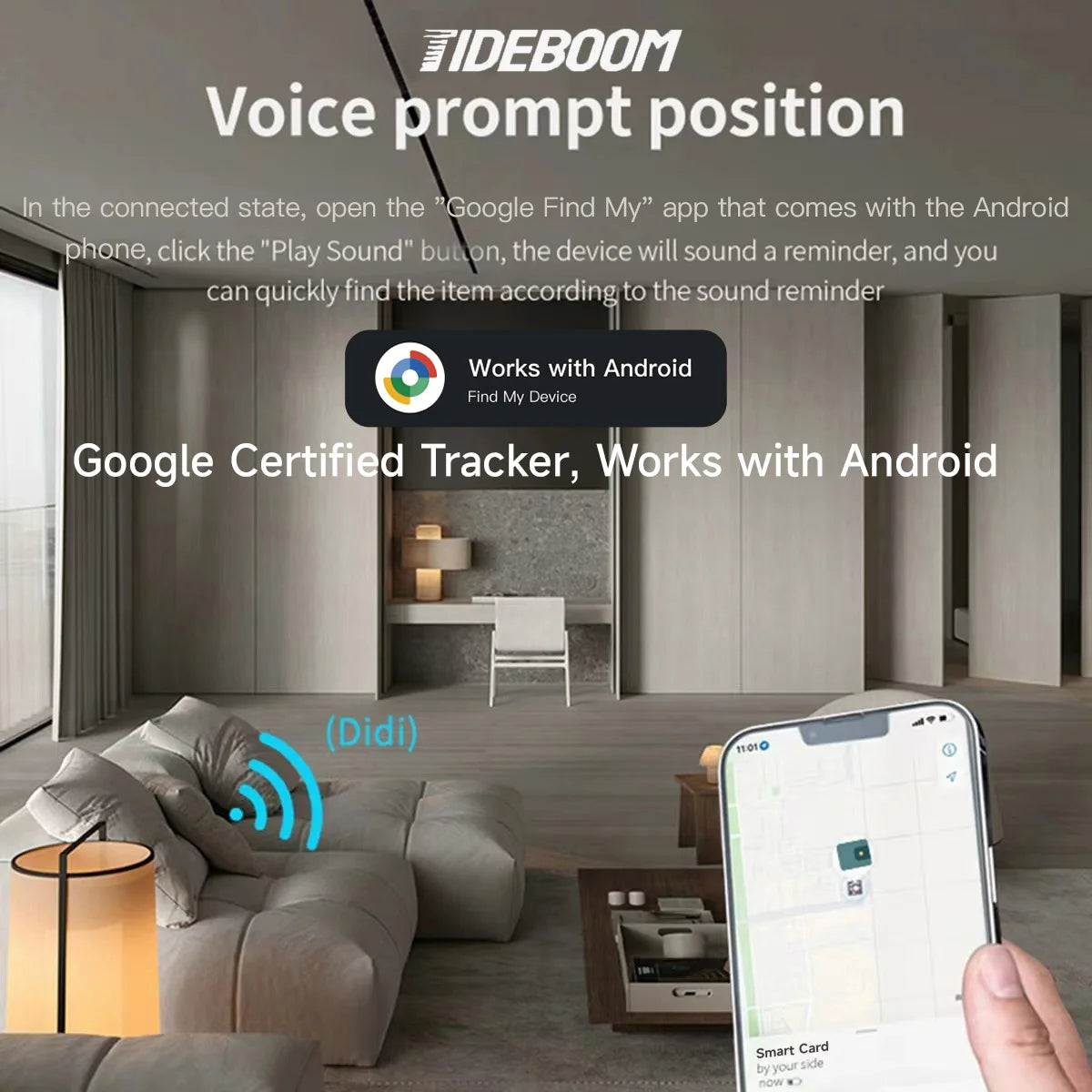Findmi | כרטיס מעקב חכם לאנדרואיד